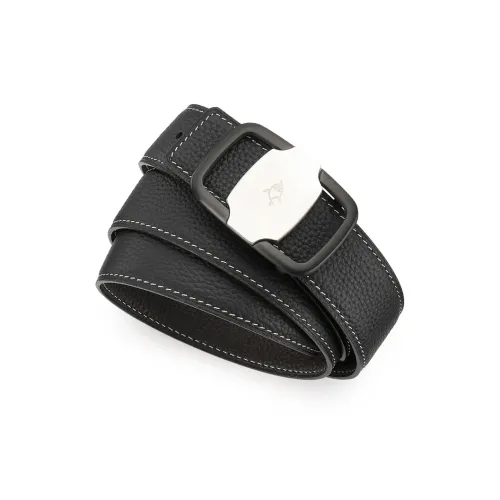 FAIRWHALE Vintage Smooth Buckle Top Grain Cow Leather Genuine Leather Belt Men's Width 3.5CM