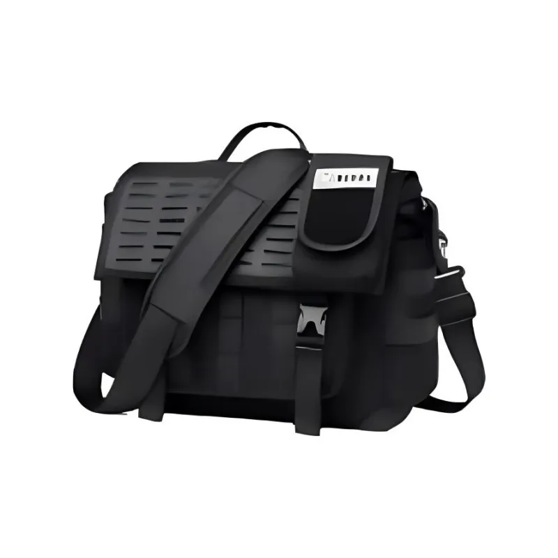 OZUKO Oxford Shoulder Bag Crossbody Bag Messenger Bag Unisex Khaki Black-0