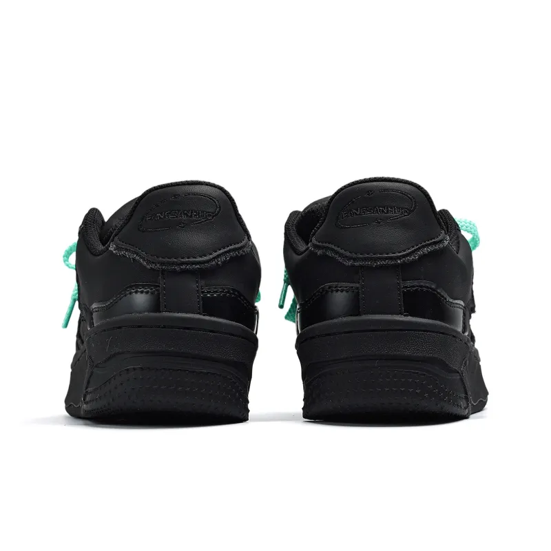 Fang Sanhuo Wear Resistant Slip Resistant Low Top Skateboard Shoes Unisex Black-5