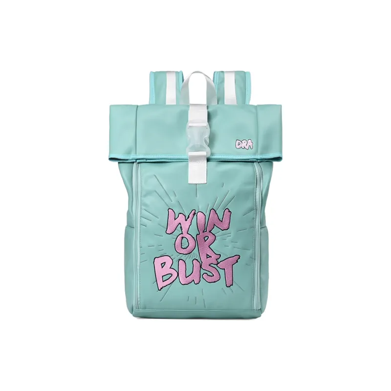 DRACONITE PU University Student Backpack Unisex Pink Green-0