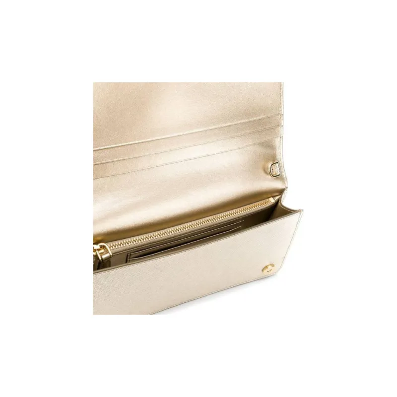 PRADA Calfskin Messenger Bag Handheld Crossbody Bag Shoulder Bag Women's Light Gold-3