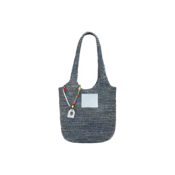 Kurt Geiger London Raffia Hobo Bag Handbag Shoulder Bag Women's Blue Gray