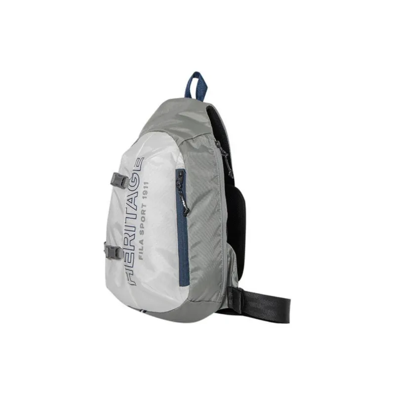 FILA Nylon One Shoulder Crossbody Sling Bags Regular Unisex White/Gray-2