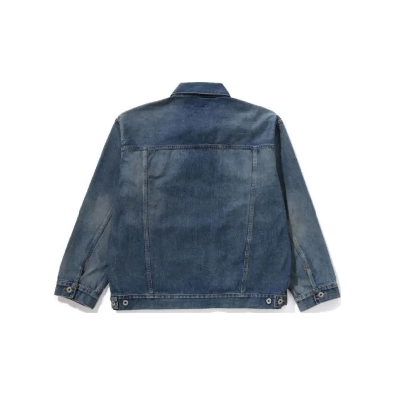 A BATHING APE Damage Denim Jacket-1