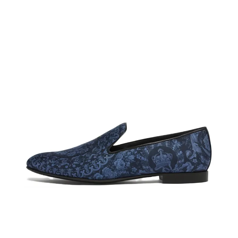 VERSACE Barocco-print Silk Slippers-0
