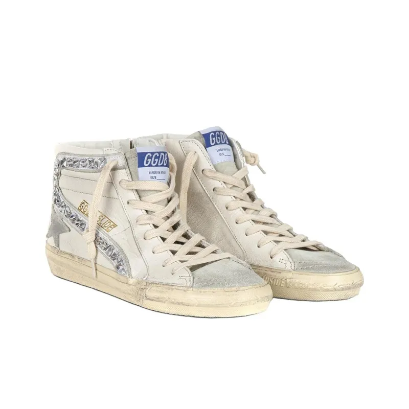 Golden Goose High Top Skateboard Shoes Women's White-2