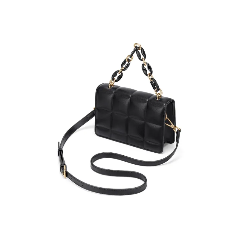 Simvay Clos Cow Leather With Synthetic Leather Shoulder Bag Crossbody Bag Handbags Small Size Women's-10