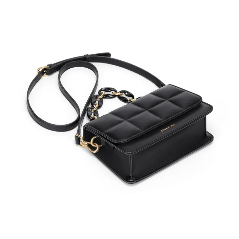 Simvay Clos Cow Leather With Synthetic Leather Shoulder Bag Crossbody Bag Handbags Small Size Women's-11