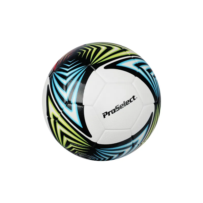 ProSelect Size 5 Soccer PU Seamless Thermal bonding Unisex Yellow White Blue-1