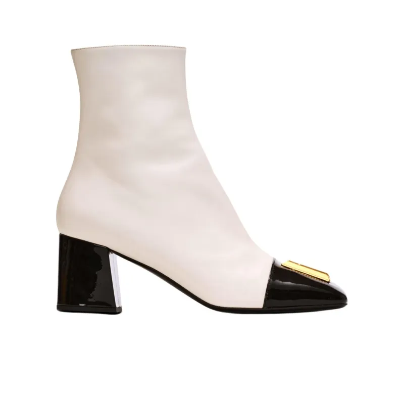BALMAIN Edna 70mm Two tone Ankle Boots Women's-1