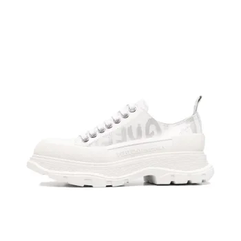 Alexander McQueen Tread Slick Cushioning Anti Slip And Wear Resistant Low Top Sports Casual Shoes Women's White