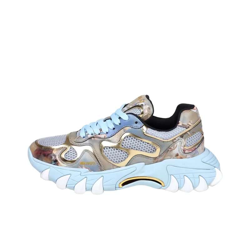 BALMAIN Wear-Resistant Low-Top Sports Lifestyle Casual Shoes Men's Gold-0