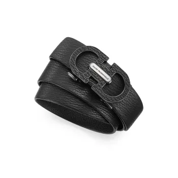 FAIRWHALE Genuine Leather Top Grain Cow Leather High End Skinned Automatic Buckle Belt Belt Men's Width 3.5CM