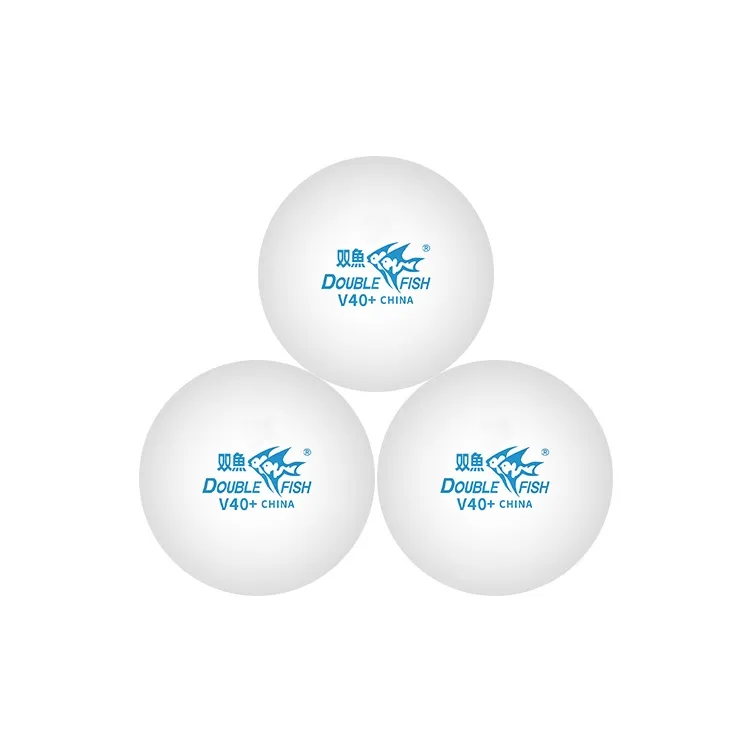 DOUBLEFISH Table Tennis High Molecular Weight Stitched Ball High Rebound Resilient White-0