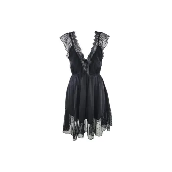 Flowers In Water Nightgown Women's Black