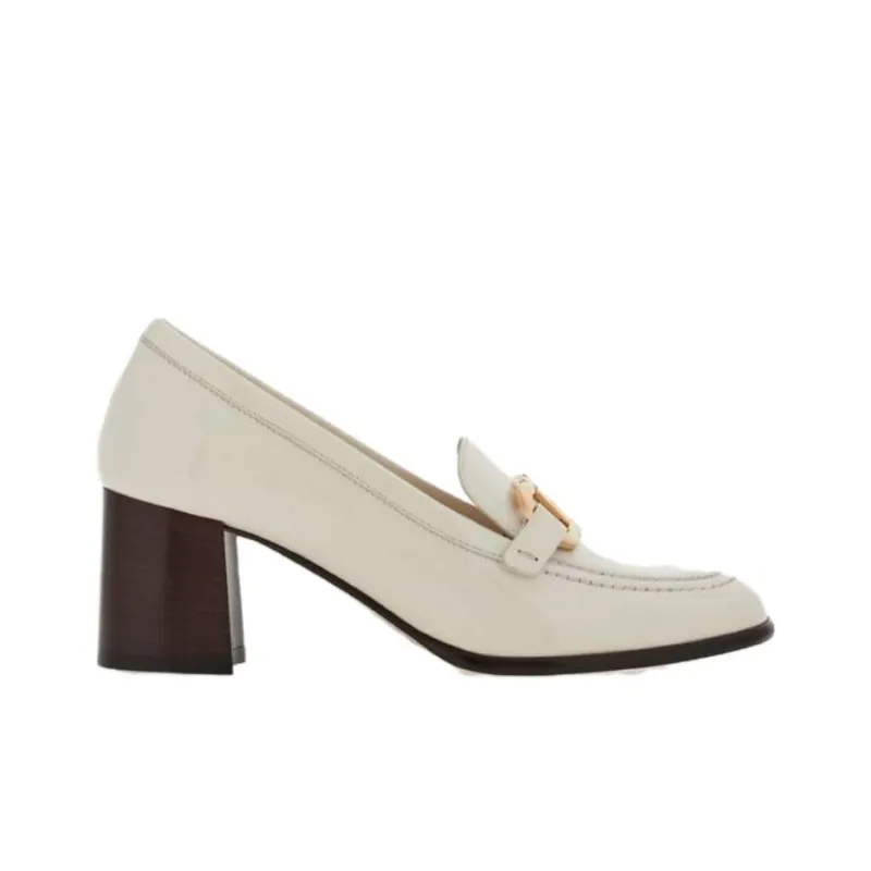 FERRAGAMO Loafers 6cm Women's White-1
