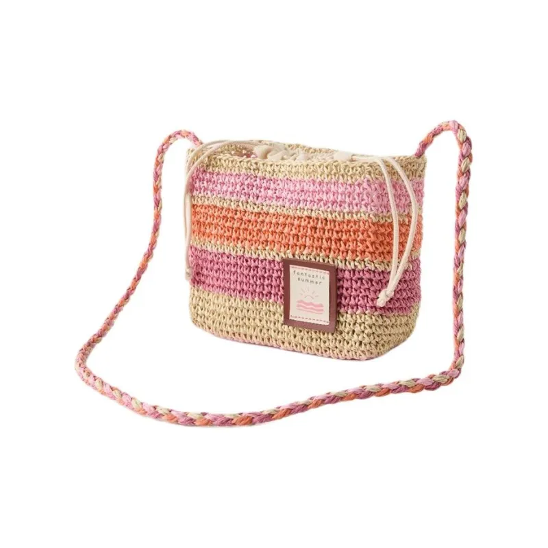 ZARA Cellulose Material Shoulder Bag Crossbody Bag Women's Rose Red-1
