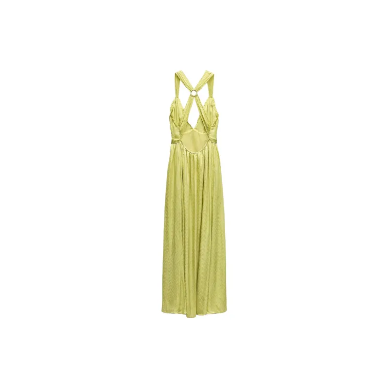 ZARA Sleeveless Dress Women's Lime-1