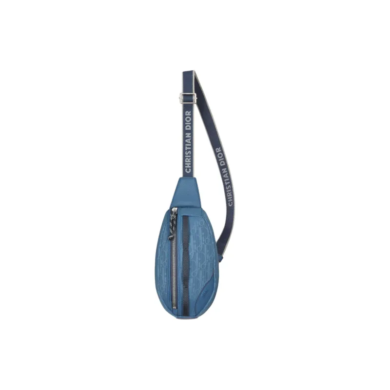 DIOR Scarab Nylon Shoulder Bag Crossbody Bag Mini Men's Blue-0