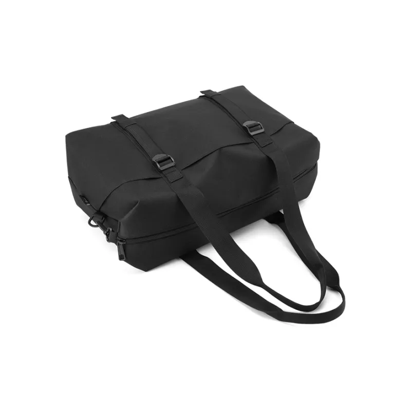 DOSRFINI Nylon Travel Bag Regular Unisex Black/Dark Blue/Green-2