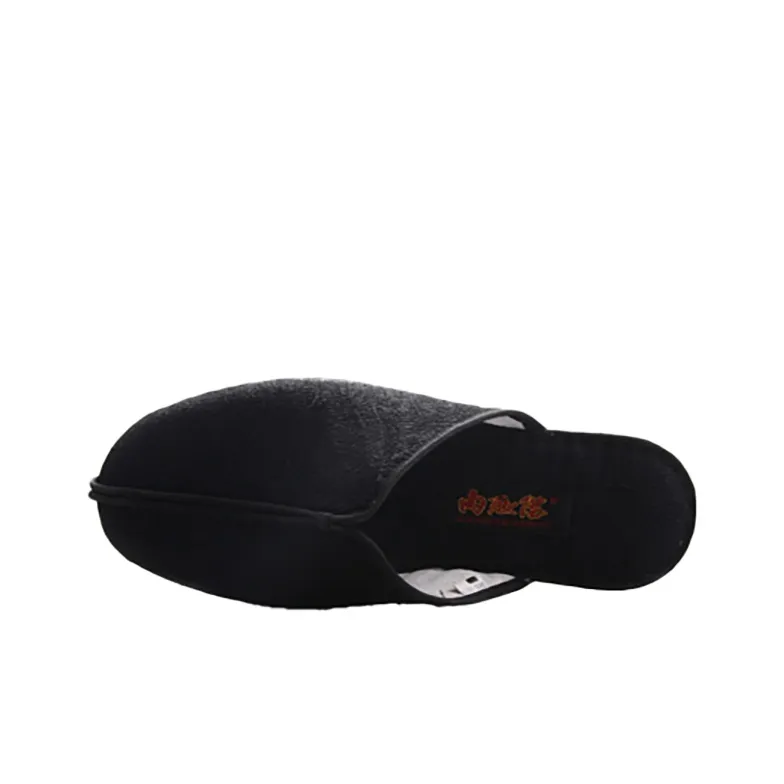 Neiliansheng Multi Layer Sole Quiet Wrap toe Slippers Men's Black-3