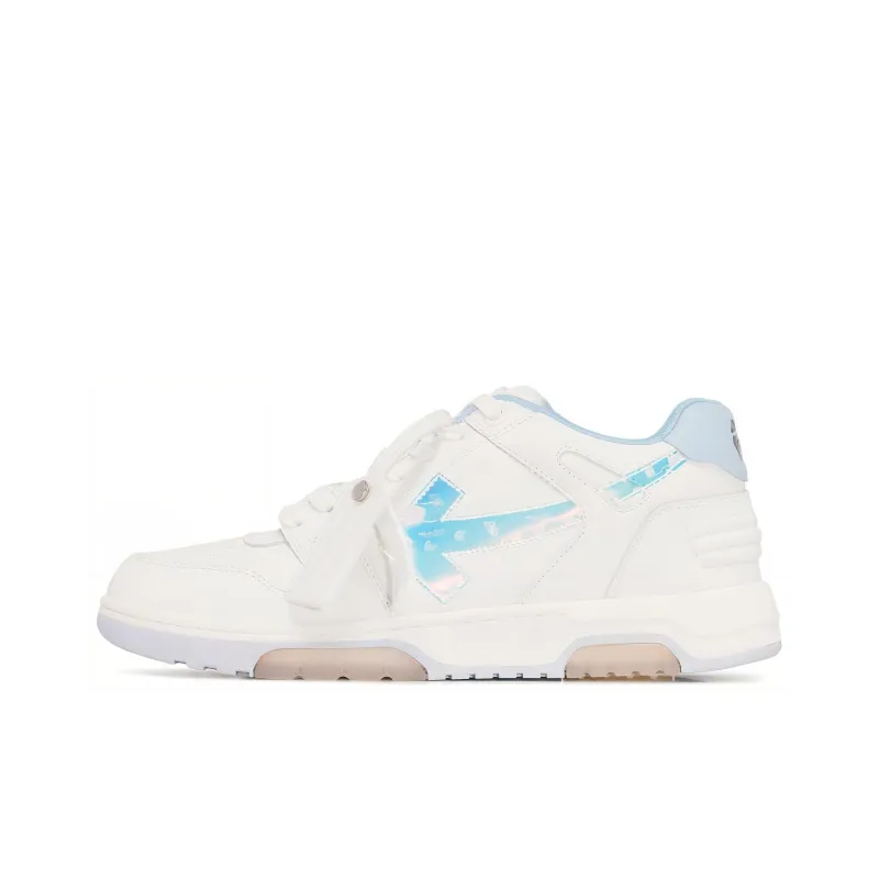 OFF WHITE Out Of Office Ooo Low Tops White Iridescent Blue-0