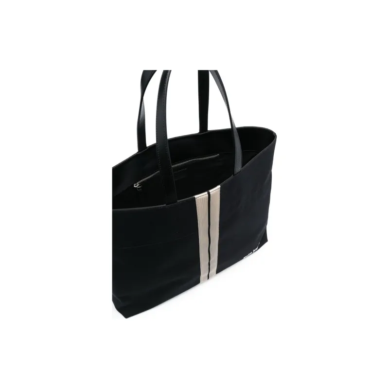 PALM ANGELS Venice Track Tote Bag Black/Off white-3