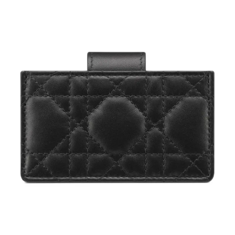 DIOR Lambskin Card Holder Women's Black-2