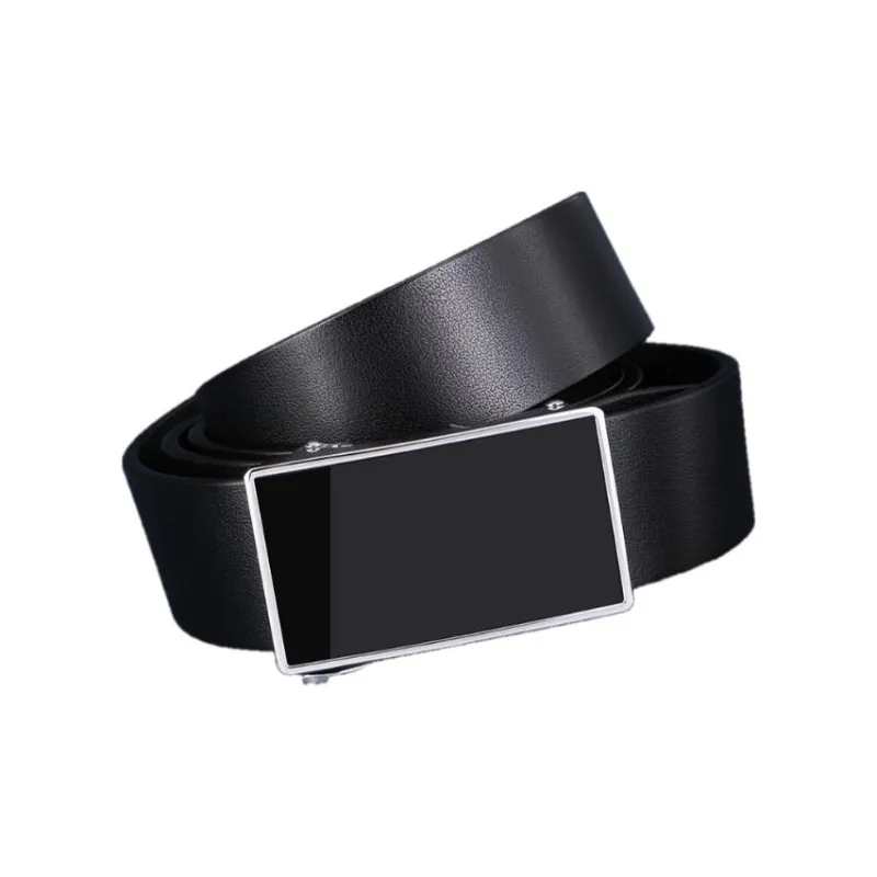 Cows Reign Slim Fit Toothless Automatic Buckle Minimalist Style Waist Narrowing Cow Leather Leather Belts Unisex 2.8cm-1