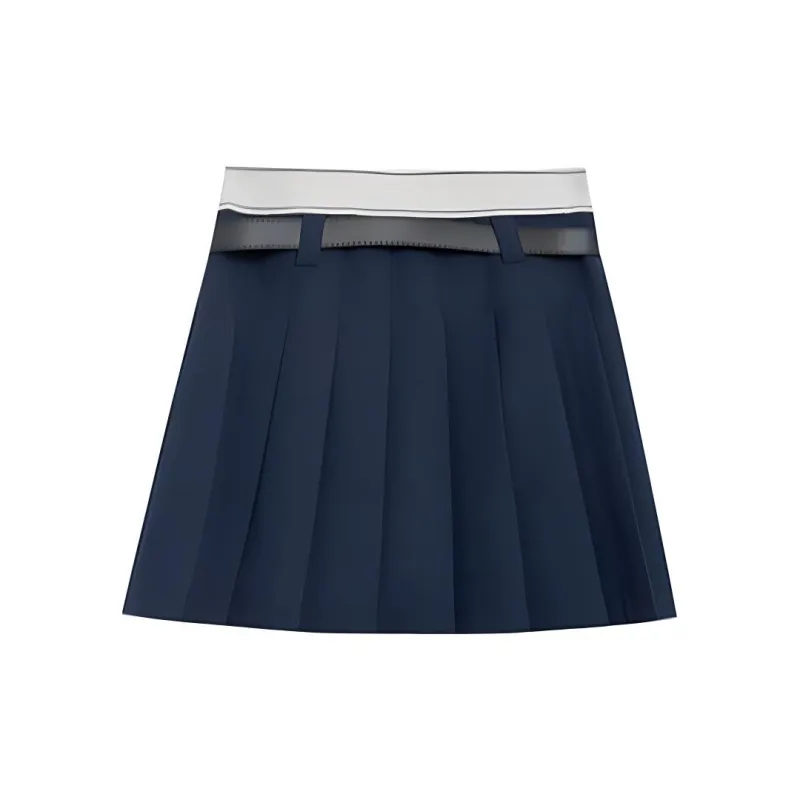 ZIHAN Casual Short Skirts Women's Deep Navy Blue-1