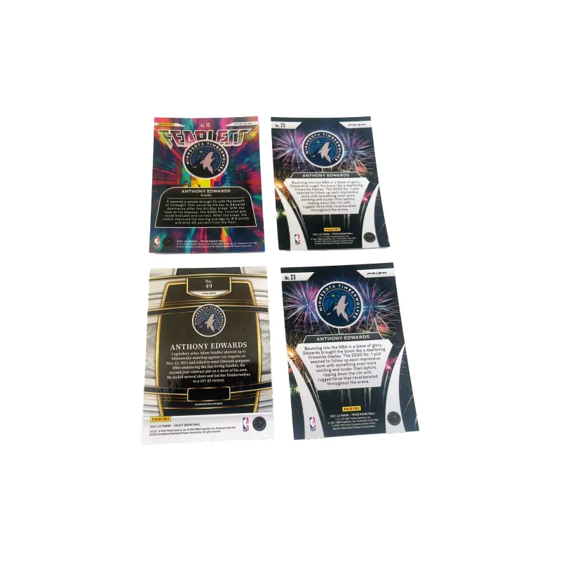 PANINI 21 22 Timberwolves Edwards Refringence 4 Piece Combination Star Card Product Access Sports Cards 4 Pcs-1