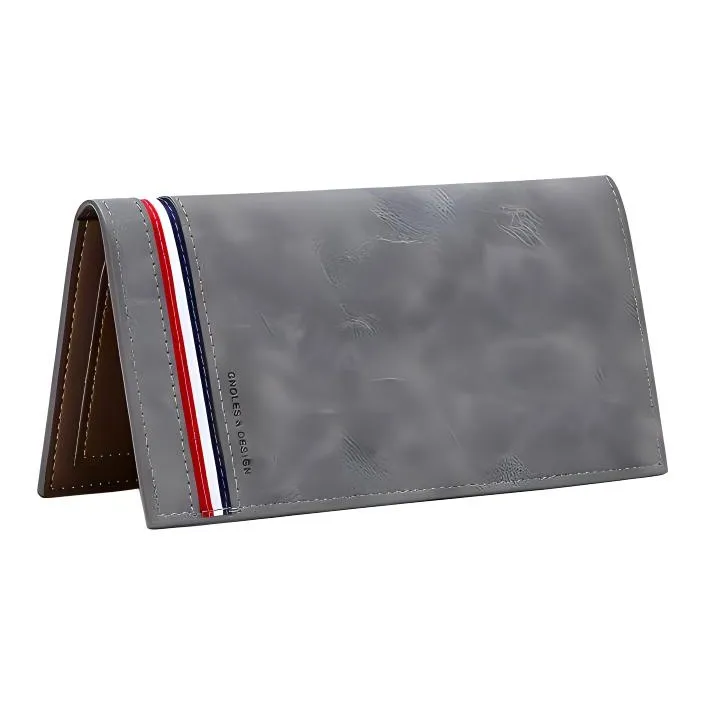 CNOLES Synthetic Leather Wallets Clutches Small Size Men's Dreamy Gray-2