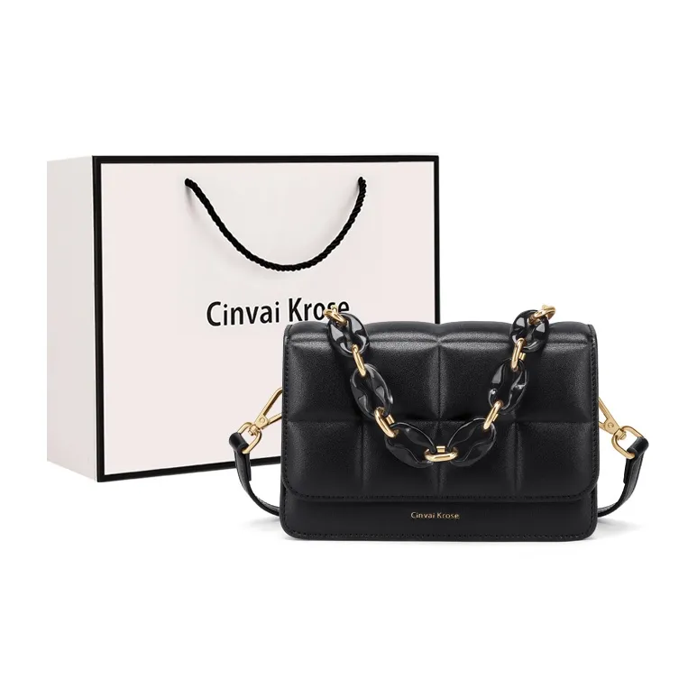 Simvay Clos Cow Leather With Synthetic Leather Shoulder Bag Crossbody Bag Handbags Small Size Women's-7