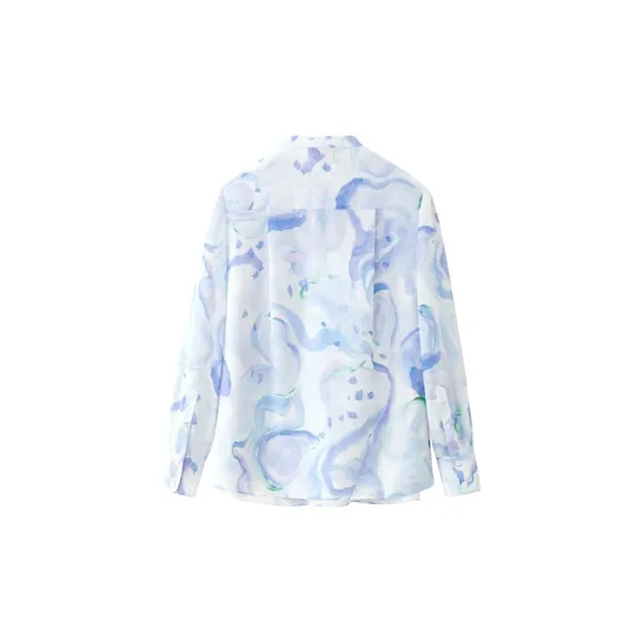 OVV Shirts Women's Light Blue Pattern 13-1