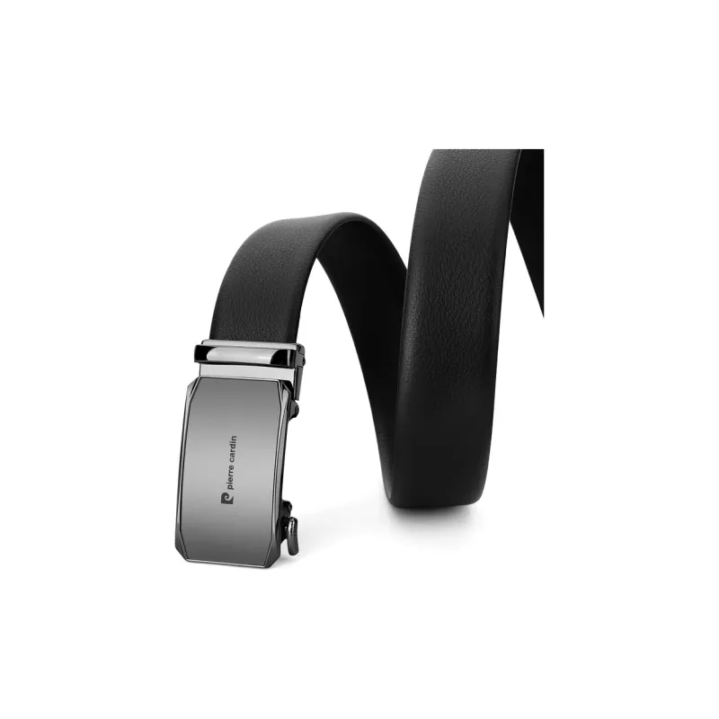 PIERRE CARDIN Genuine Cow Leather Automatic Buckle Father, Dad, And Father in Law Box Men's Width 3.5CM-23