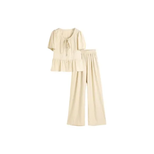 Hang Yi Court Casual Suits Women's Apricot