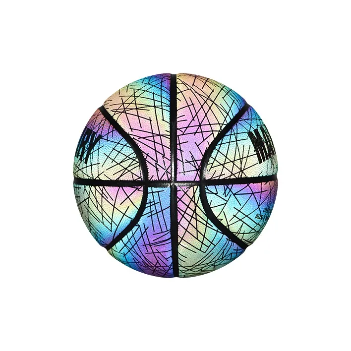 MARBURY Reflective Luminous Series Synthetic Leather Basketball Starry Sky Rainbow Size 7 Training-4