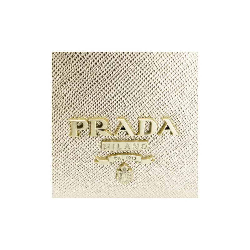 PRADA Calfskin Messenger Bag Handheld Crossbody Bag Shoulder Bag Women's Light Gold-2
