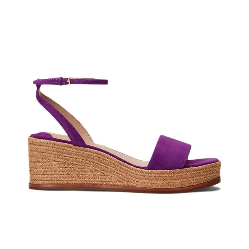 LAUREN RALPH LAUREN Leona Strap Sandals 3.5cm Women's Purple-1