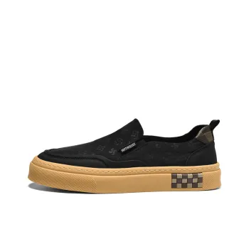 SEPTWOLVES Durable Lightweight And Breathable Low Top Skateboard Shoes Men's Black
