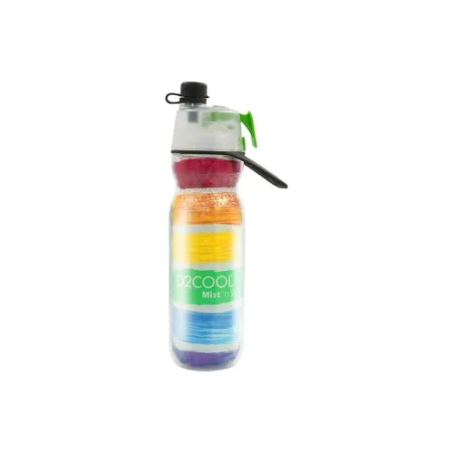 O2COOL Outdoor Water Equipment Water Container 590ml Plastic Watercolor Horizontal Stripes