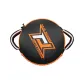 Black and orange shield target.