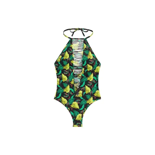 Victoria's Secret One-Piece Swimsuits Women's Vintage Leaves/Green