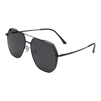 Gameking Stainless Steel Cupronickel Aviator Sunglasses Unisex Black Gray Color Silver Gray