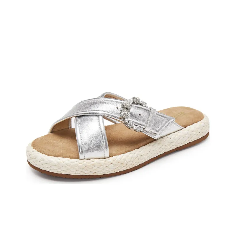 Staccato Rhinestone Slide Slippers Women's-1