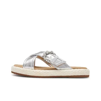 Staccato Rhinestone Slide Slippers Women's