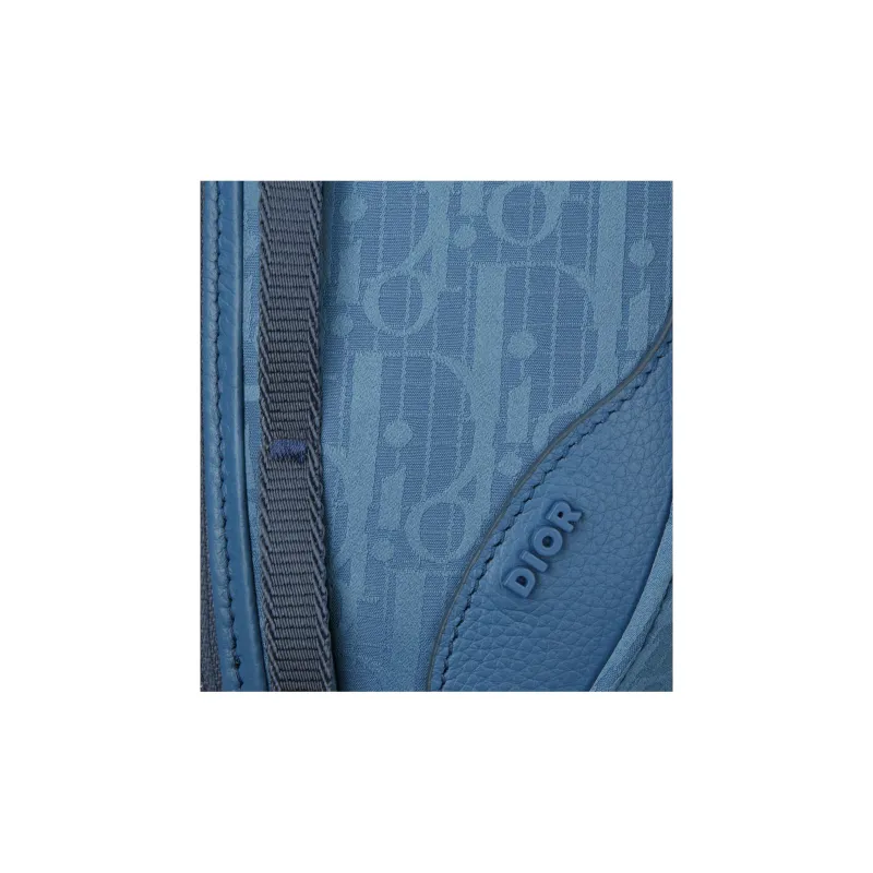 DIOR Scarab Nylon Shoulder Bag Crossbody Bag Mini Men's Blue-4