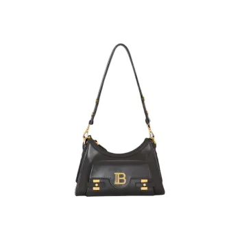 BALMAIN B-BUZZ Calfskin Handbag Shoulder Bag Women's Black