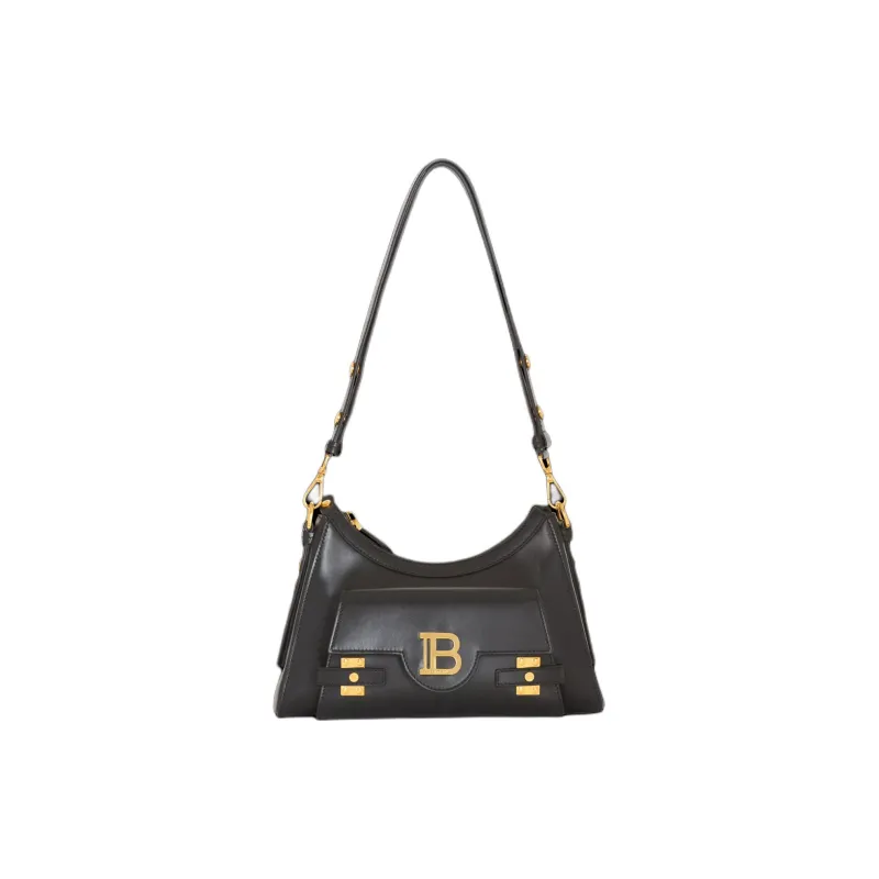 BALMAIN B BUZZ Calfskin Handbag Shoulder Bag Women's Black-0