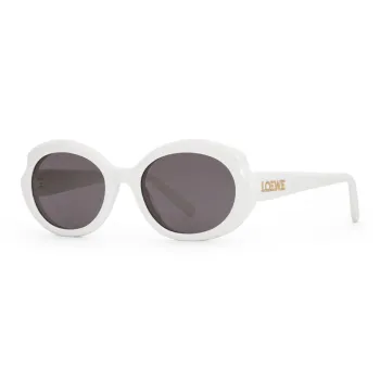 LOEWE Acetate Oval Sunglasses Women's White